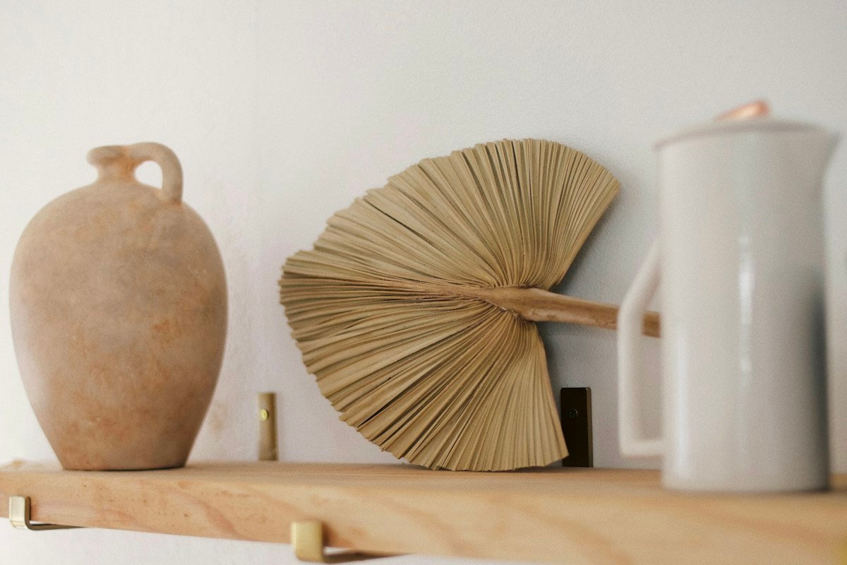 Styled shelf ceramic vase decor