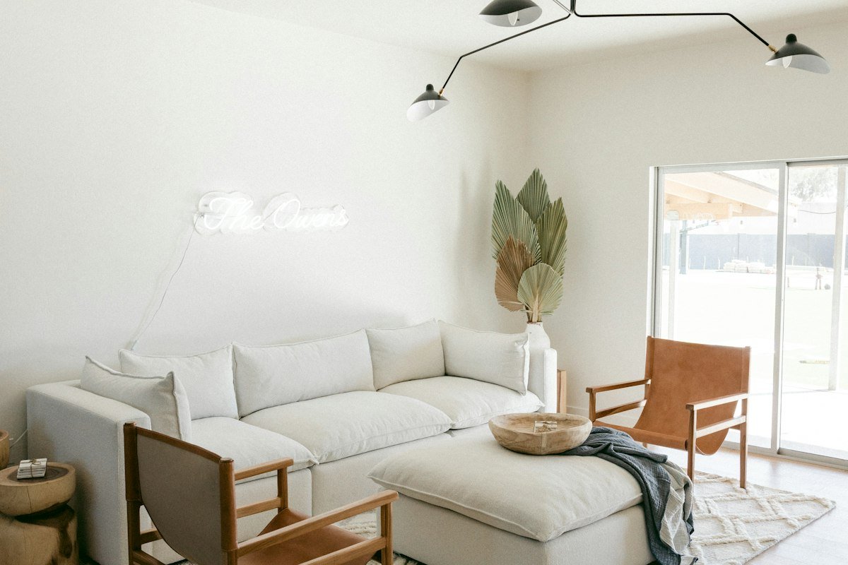 Minimal living room with neutral tones